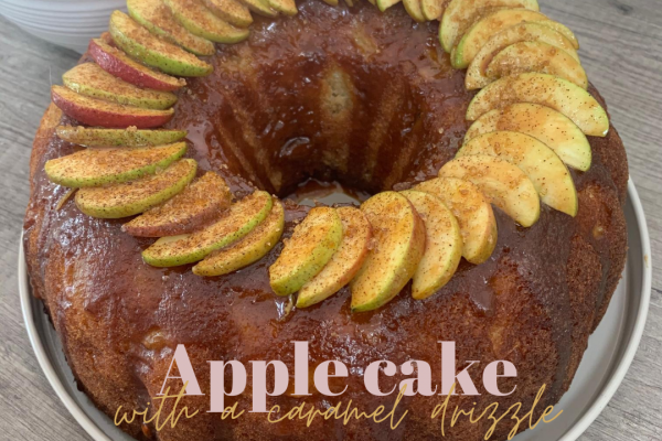 Apple Cake with Caramel Drizzle