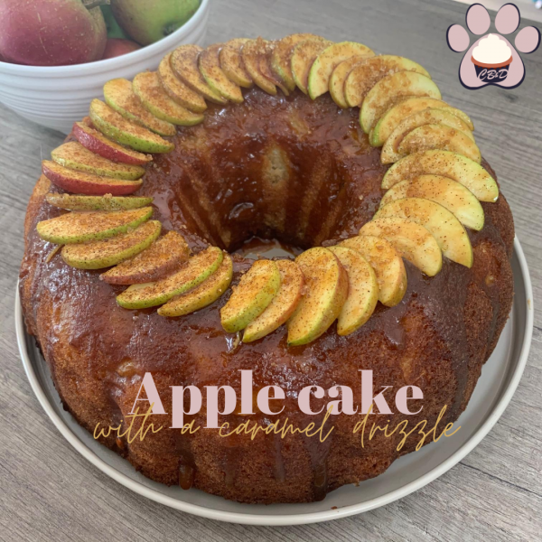 Apple Cake with Caramel Drizzle